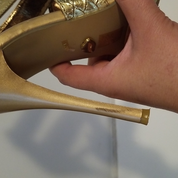 Promise Gold Women's Heels Size 7 - Picture 10 of 11